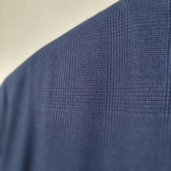 Tommy Hilfiger Navy Blue Blazer Mens 42L Vintage Plaid Preppy Sports Jacket - Picture 15 of 16